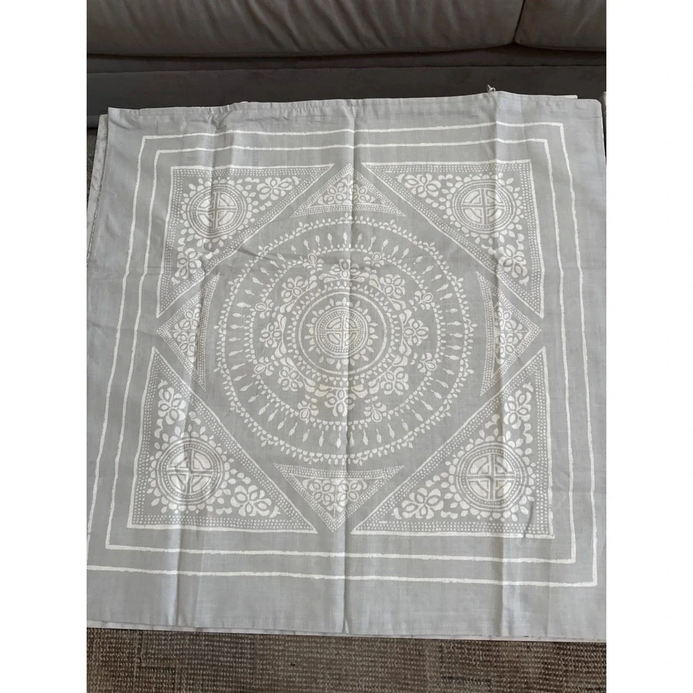 Pottery Barn Dot Medallion Reversible Euro Sham Sea Glass Cotton 26x26